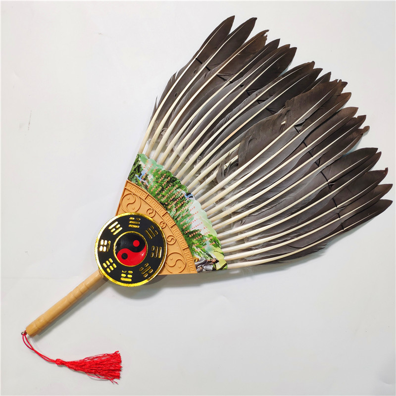 鹅毛扇 鹅毛扇孔明扇羽毛扇子诸葛亮扇子羽扇手工扇工艺扇礼品扇道具