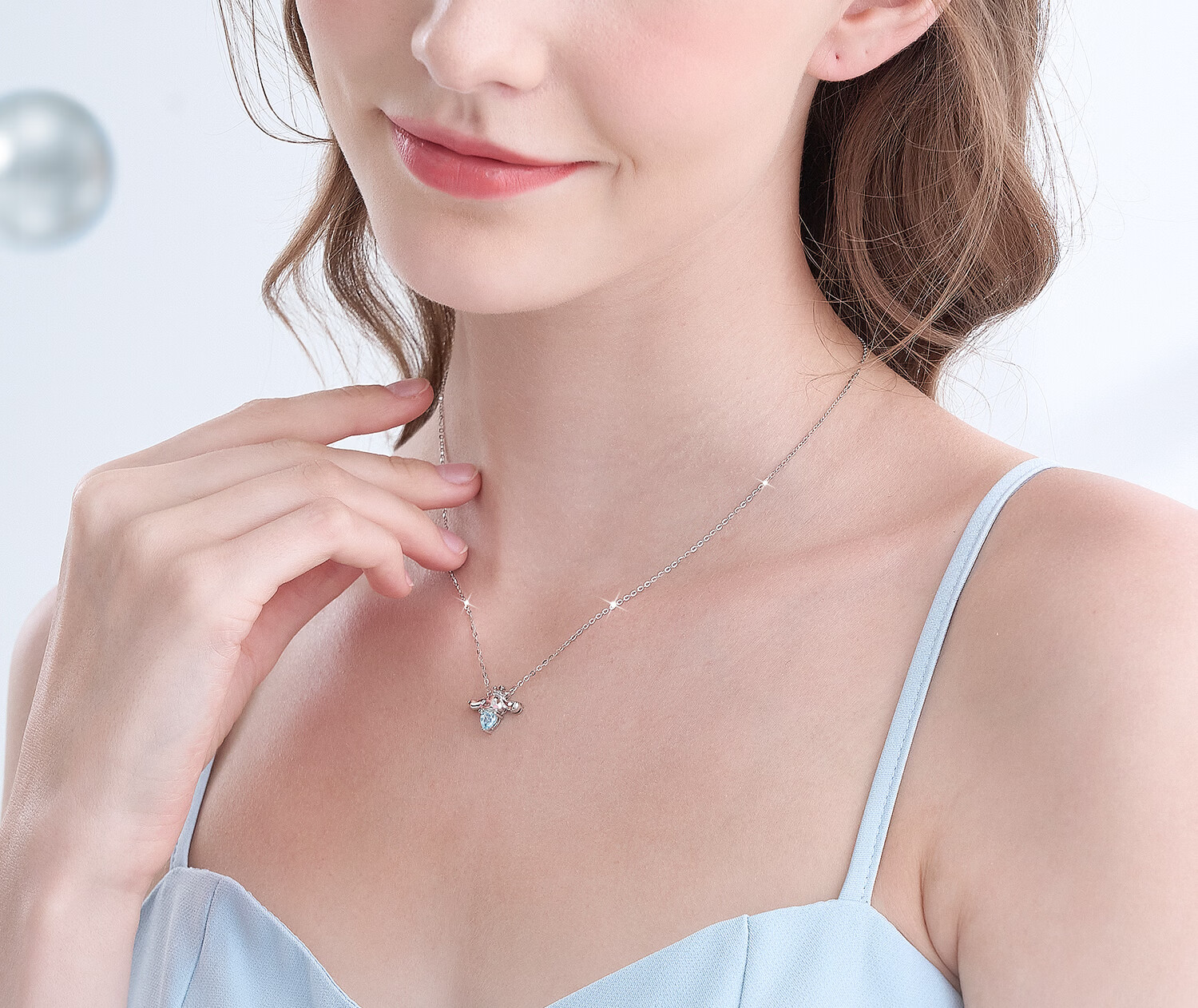 SANRIO Cinnamoroll Sterling Silver Necklace for Women 2026 New Cute Niche Pendant Birthday Gift for Girls 3031 4