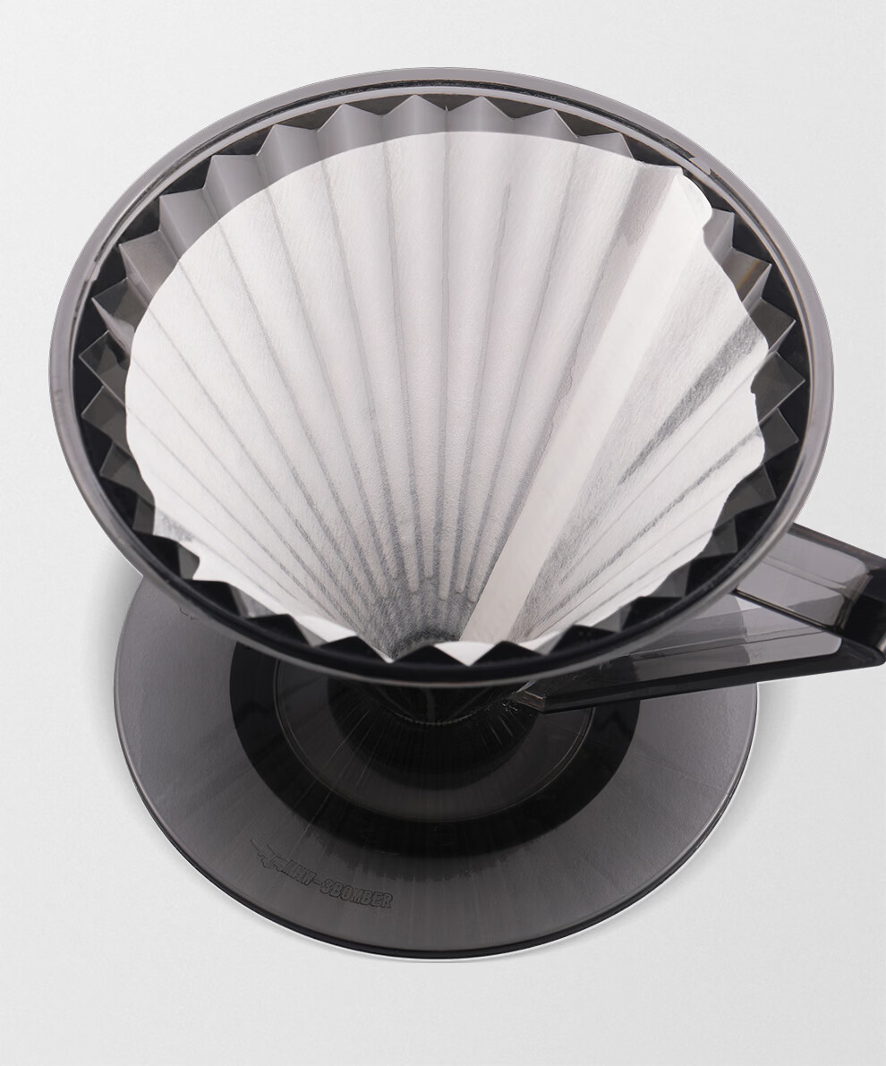 MHW-3BOMBER Snail Coffee Filter Paper Storage Box, Barista Dust-Proof Water Barrier Portable Box, Black 16