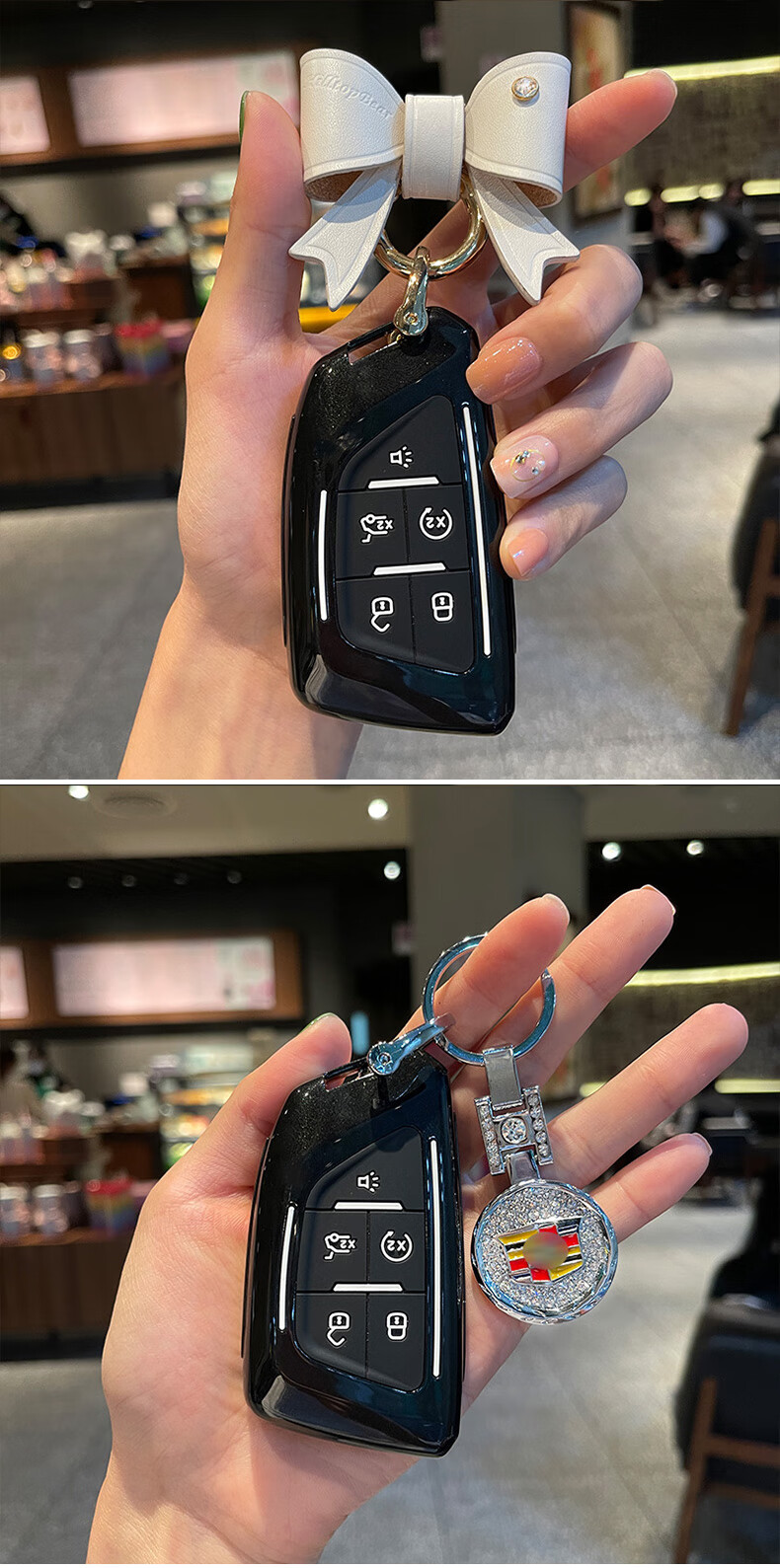 适用凯迪拉克钥匙套新ct6 ct5 xt4 xt5 xt6 xts车钥匙扣ats-l包壳