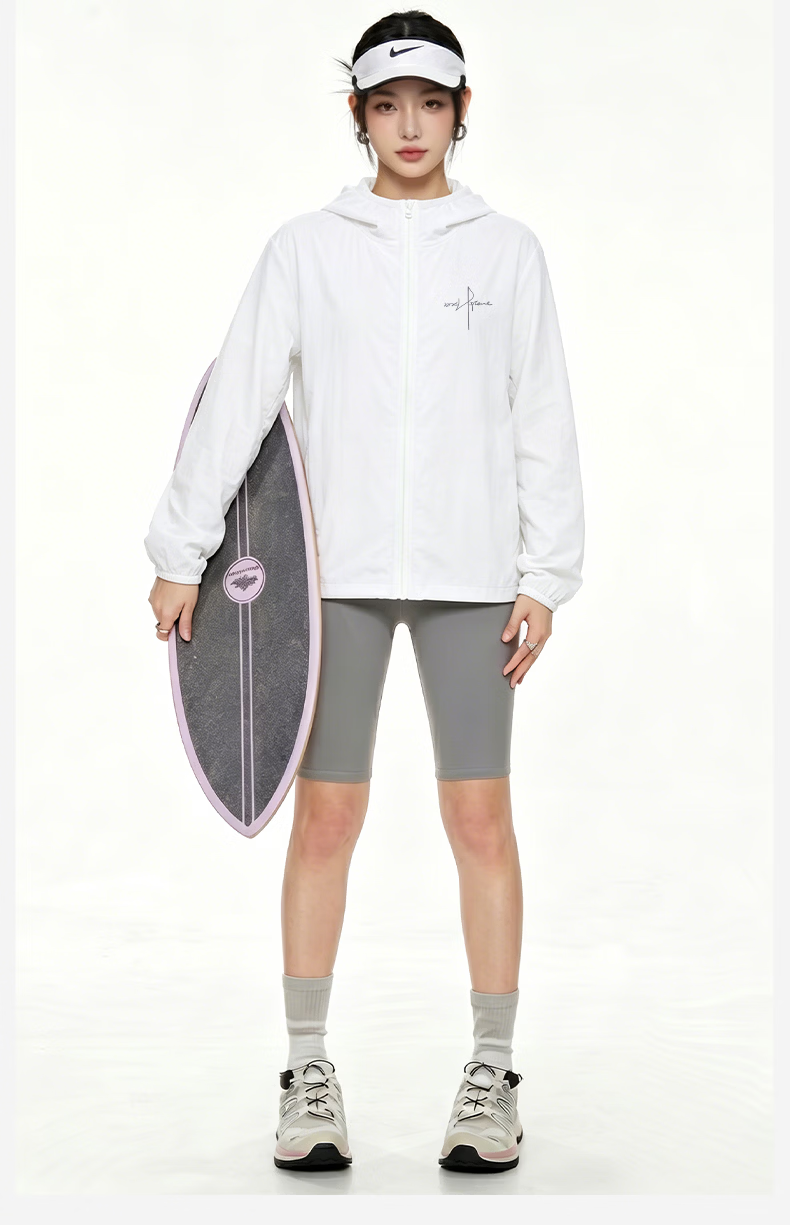 Jeanswest Women's Summer New Ice Silk Cooling UV Protection Sun Jacket Lightweight Breathable Comfortable Outdoor Skin Jacket 17