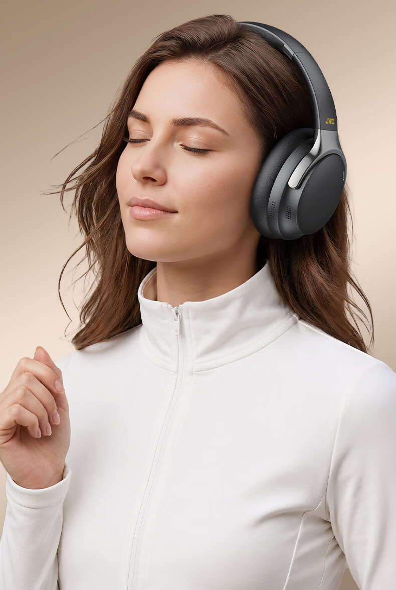 JVC HJ-MH50P 2026 New Over-Ear Bluetooth Headphones ANC Active Noise Cancelling Multi-Device Connection Comfortable Wear Long Battery Life Compatible with Huawei and Apple Black 4