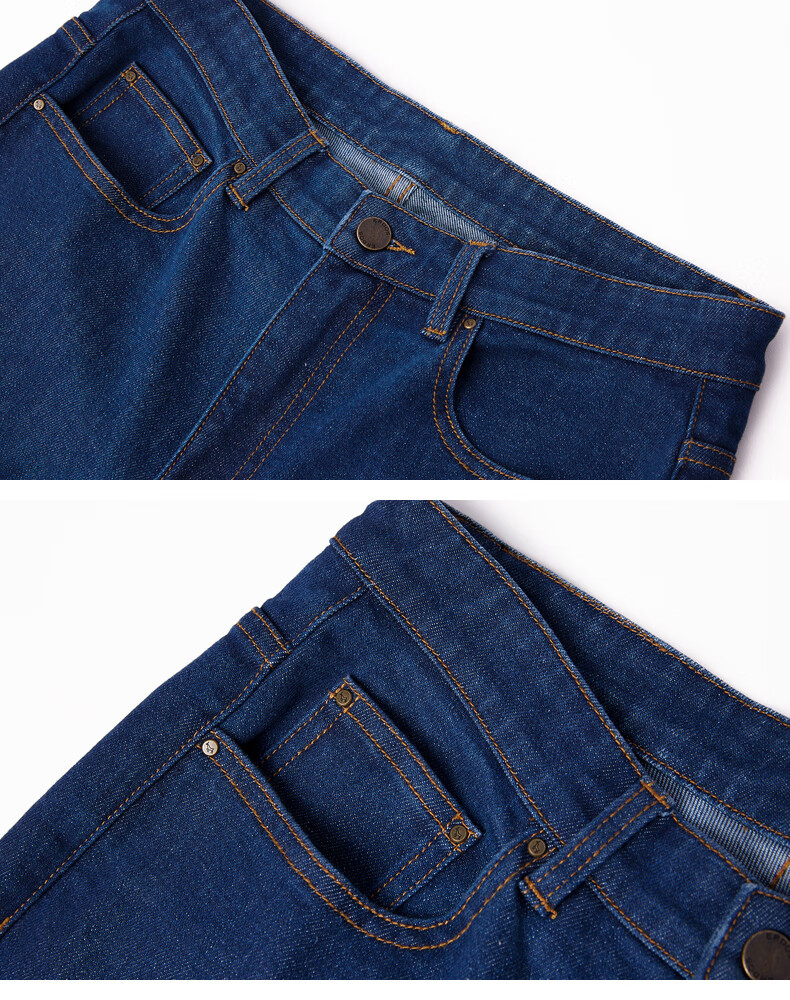 erdos21秋冬新款纯色百搭拉链门襟牛仔裤女长裤常规铅笔裤水墨蓝15564