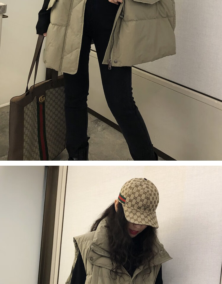 沫筱雪 宽松大口袋羽绒马甲女2022秋冬季新款百搭马夹坎肩外套背心潮