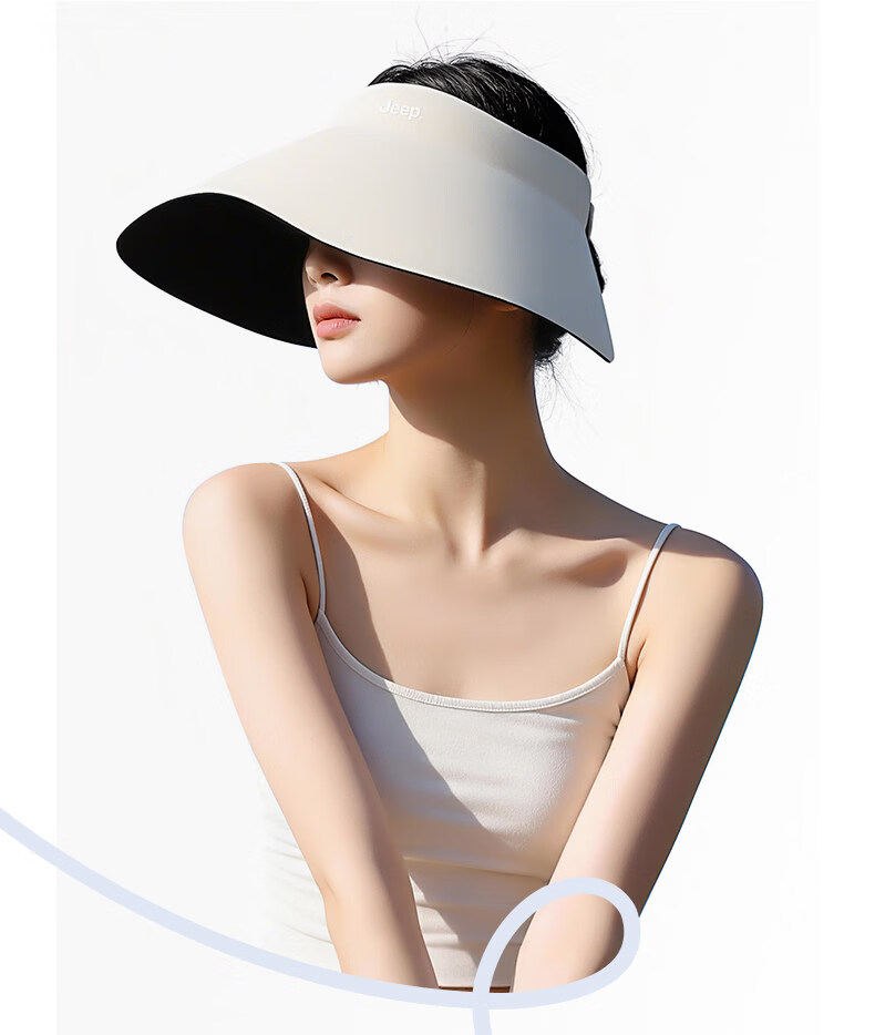 JEEP Women's Summer Outdoor UV Protection Seamless Sun Hat 16