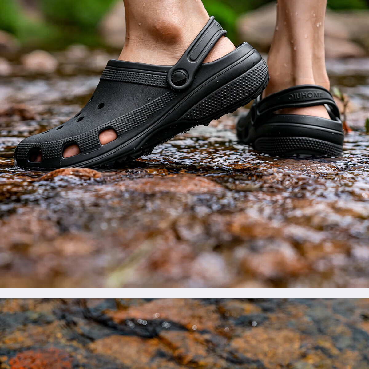 Runrou Men's Summer 2026 New EVA Anti-Slip Odor-Resistant Driver's Clog Sandals 17