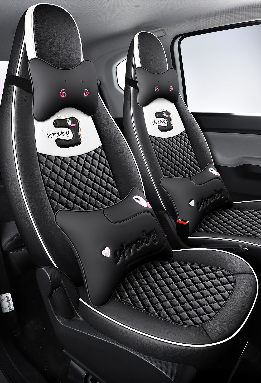 适用于专用于2021款五菱宏光miniev汽车座套全包围卡通可爱定做20款