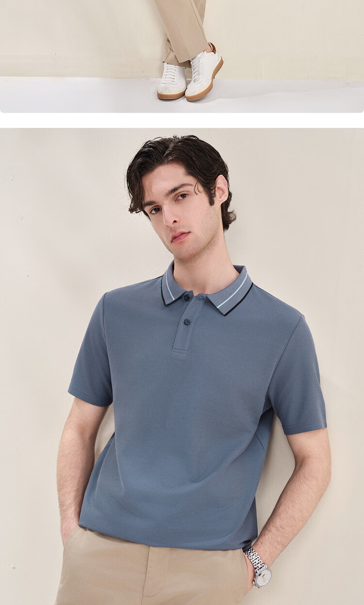 Giordano 2026 Summer New Black Technology Cooling Antibacterial Color-Block Collar Short Sleeve Polo Shirt Men 13016215 16