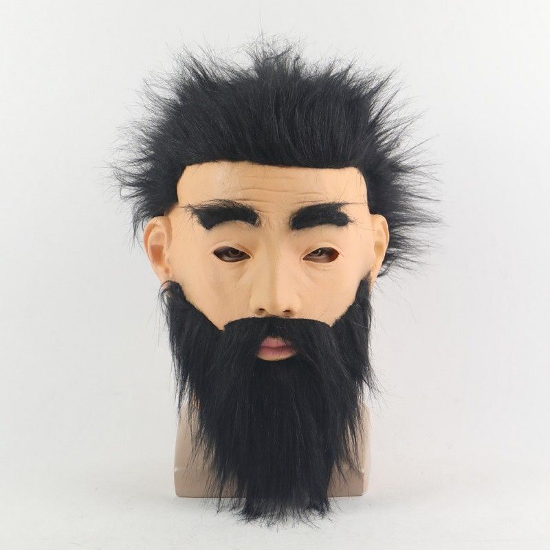 乳胶面具仿真人3d立体全脸面具硅胶直播美女头套头罩光头男女伪娘老头