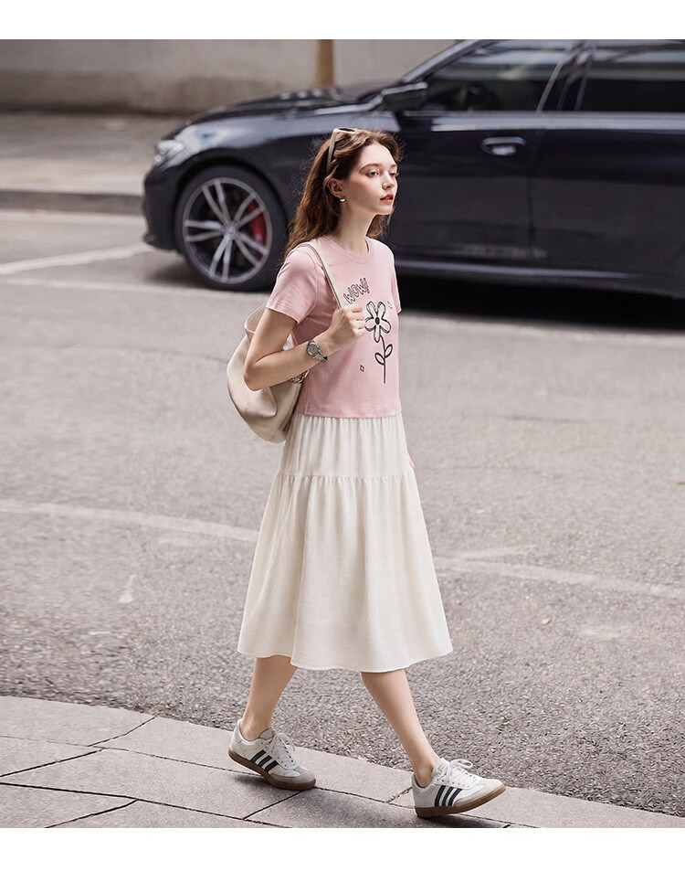 TonLion 2026 New Spring Summer Women's Dress Knitted Patchwork Early Spring Korean Style Fashionable Elegant 15