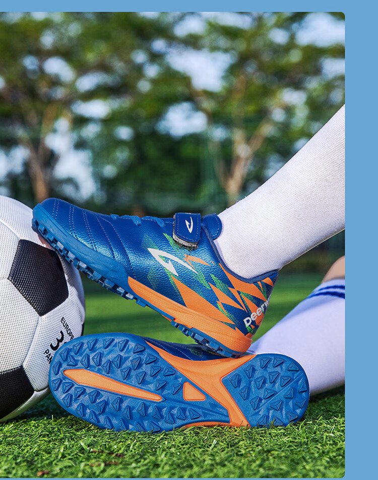 DEERWAY Kids Professional Soccer Shoes 6-12 Years Old TF Turf Cleats Summer Breathable Non-Slip Training Shoes Light Green Size 31 13