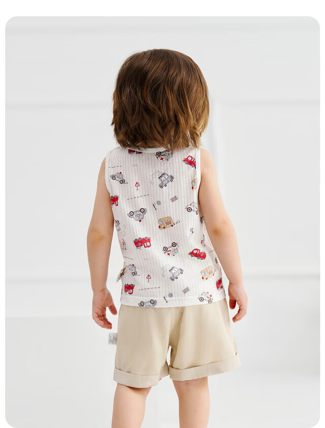 TONGTAI Baby Vest Summer Toddler Clothing Kids Casual Top Boys Girls Lightweight Sleeveless Shirt Off-White 73cm 23