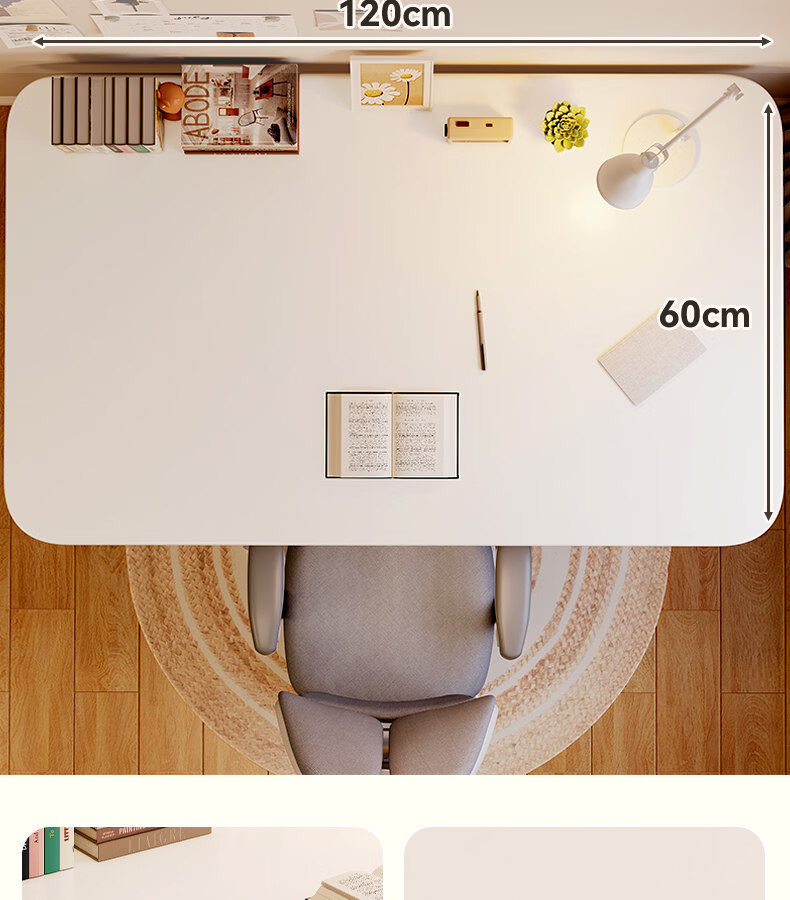 MuShuang Adjustable Height Study Desk Manual Crank Computer Desk for Primary and Secondary Students Home Use Writing Table 8