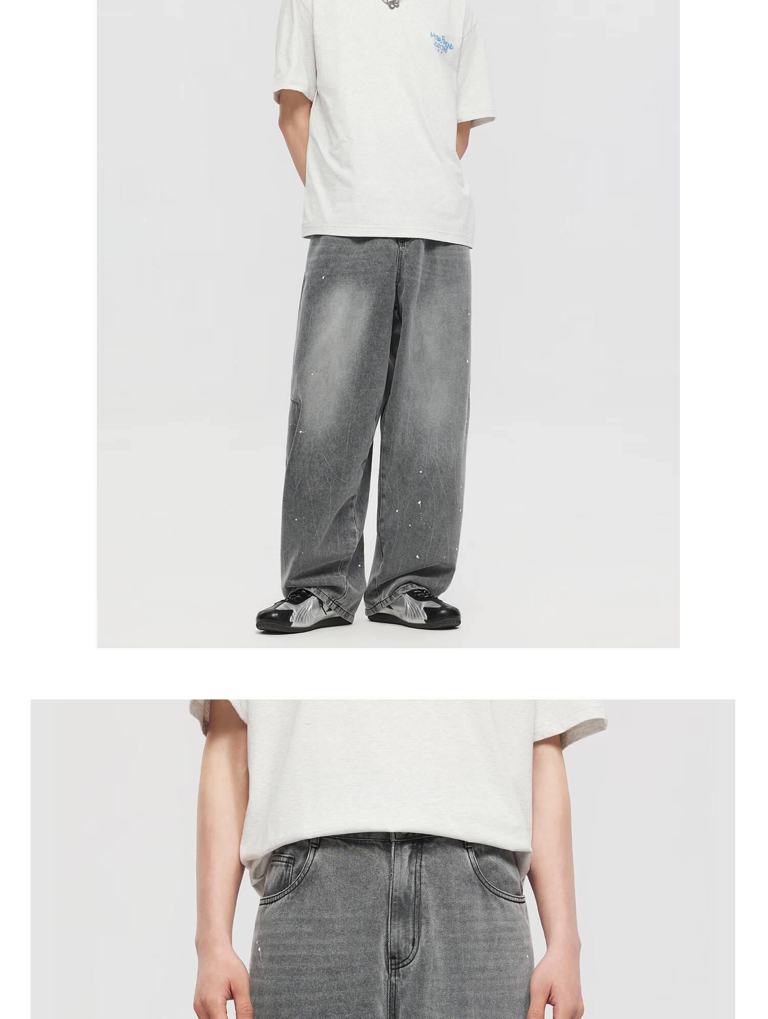 Metersbonwe Men's Jeans 2026 Summer New Cotton Stretch Casual Loose Wide-Leg Curved Pants 11