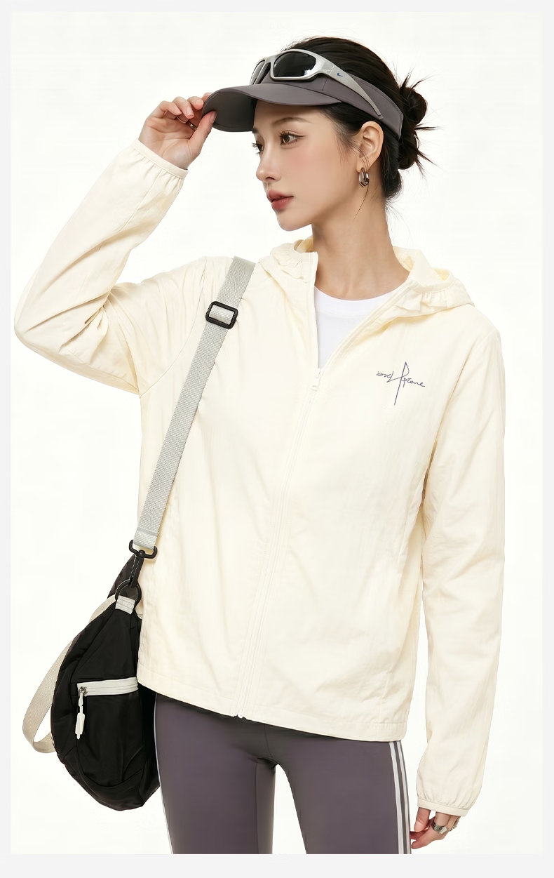 Jeanswest Women's Summer New Ice Silk Cooling UV Protection Sun Jacket Lightweight Breathable Comfortable Outdoor Skin Jacket 19