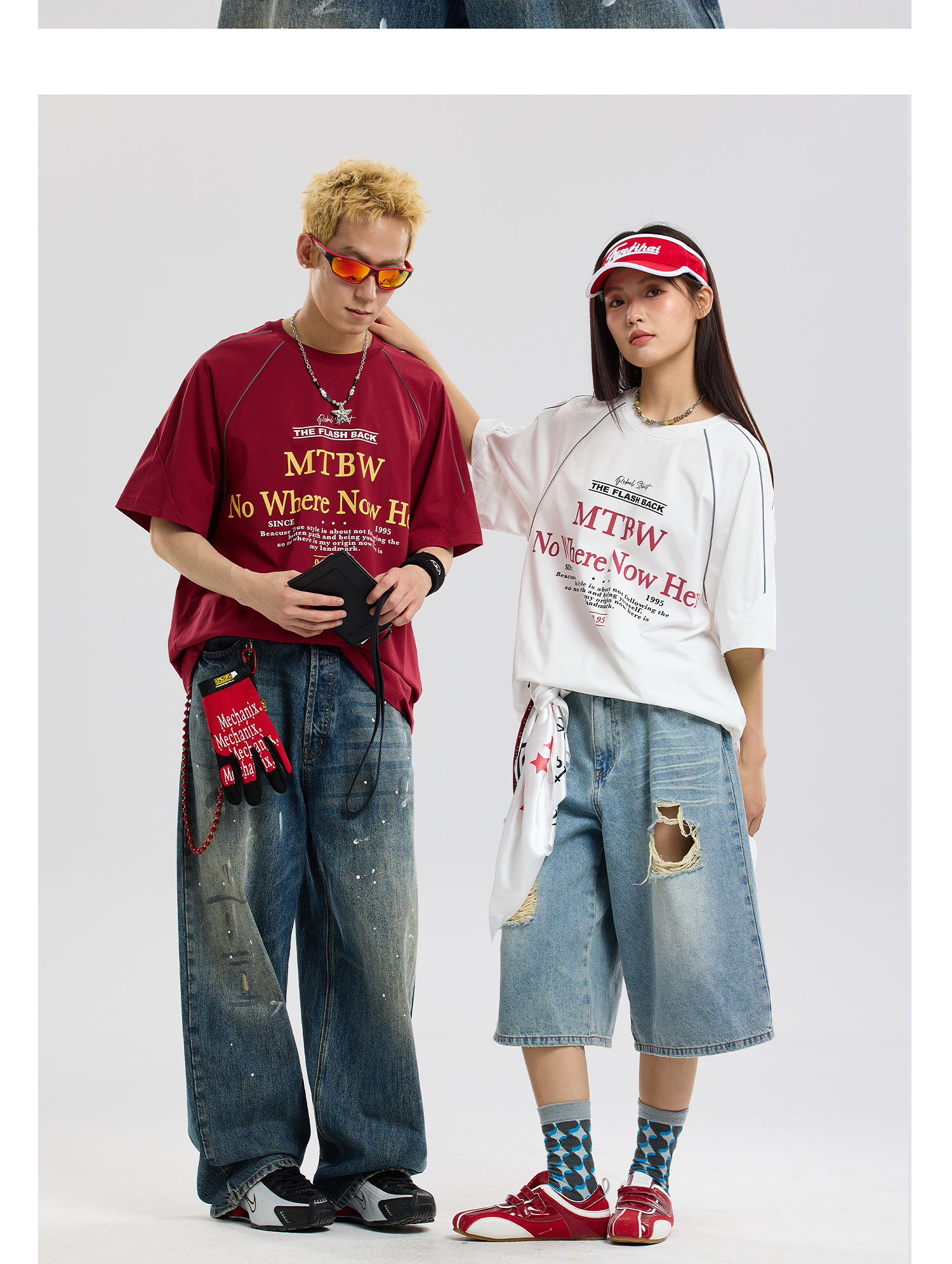 Metersbonwe Unisex Short Sleeve T-Shirt 2026 Spring Summer New Trendy Loose Fit Letter Print Crew Neck Top 18