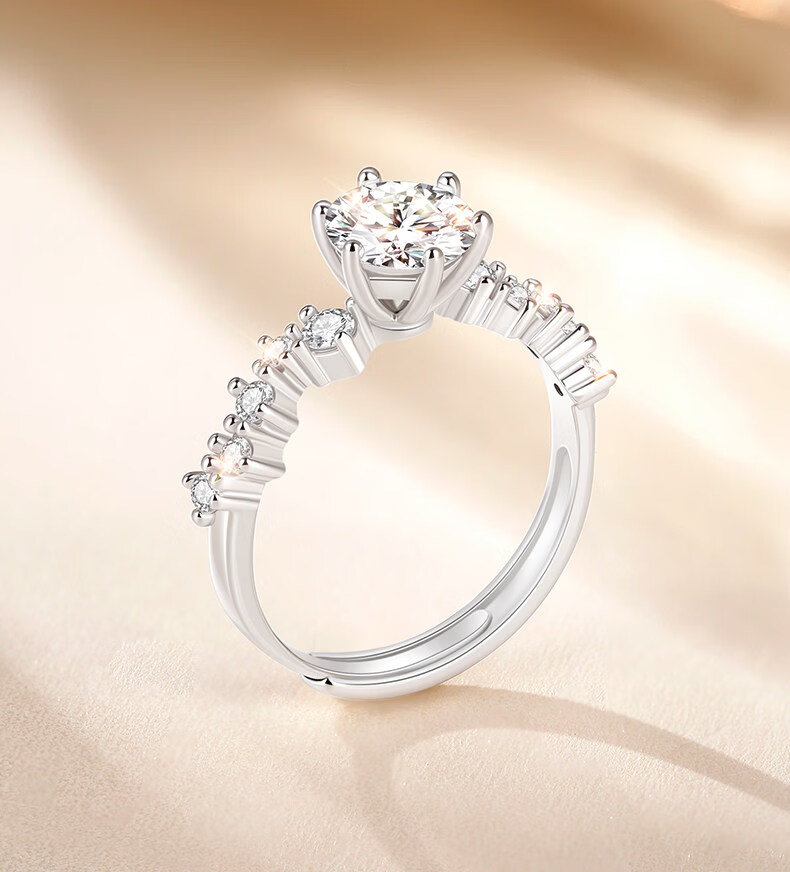 Kovni [Includes GRA Certificate] 1 Carat Moissanite Ring for Women Luxury Single Ring Birthday Valentine's Day Gift for Her 12