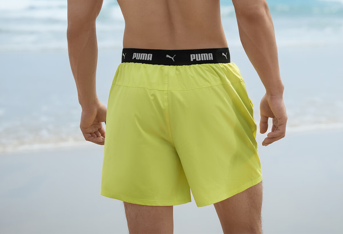 PUMA Men's Double-Layer Quick-Dry Beach Swim Shorts Loose Fit Anti-Embarrassment Water and Land Swimwear for Vacation and Hot Springs 19
