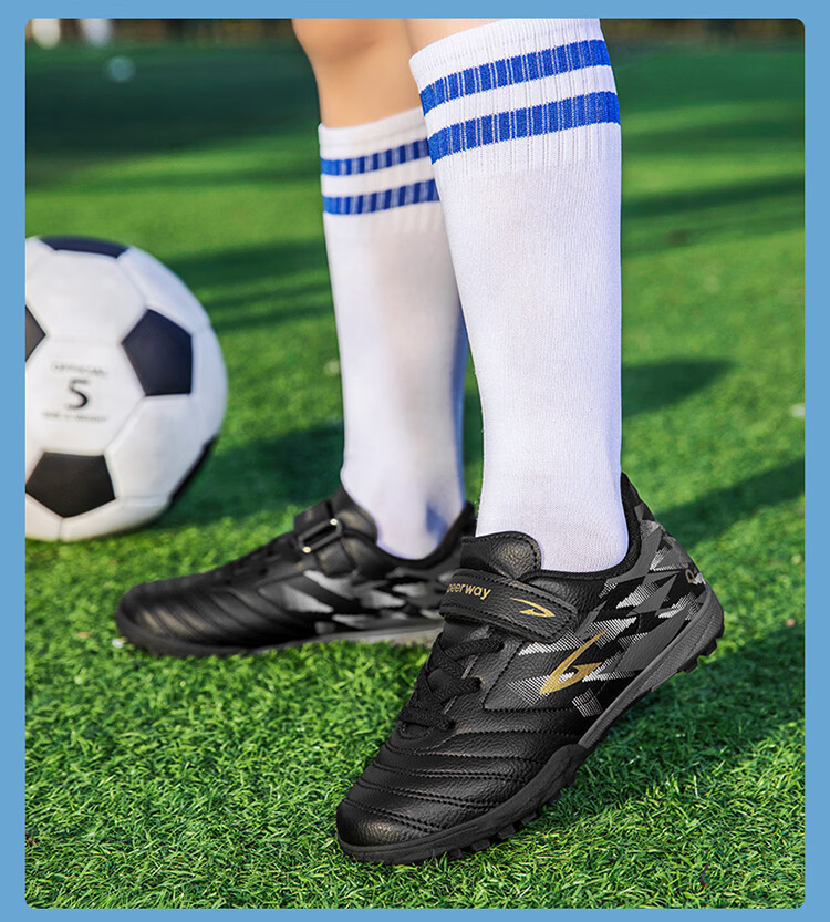 DEERWAY Kids Professional Soccer Shoes 6-12 Years Old TF Turf Cleats Summer Breathable Non-Slip Training Shoes Light Green Size 31 17