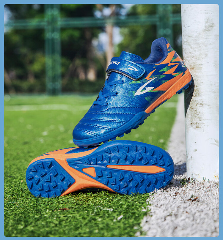 DEERWAY Kids Professional Soccer Shoes 6-12 Years Old TF Turf Cleats Summer Breathable Non-Slip Training Shoes Light Green Size 31 14