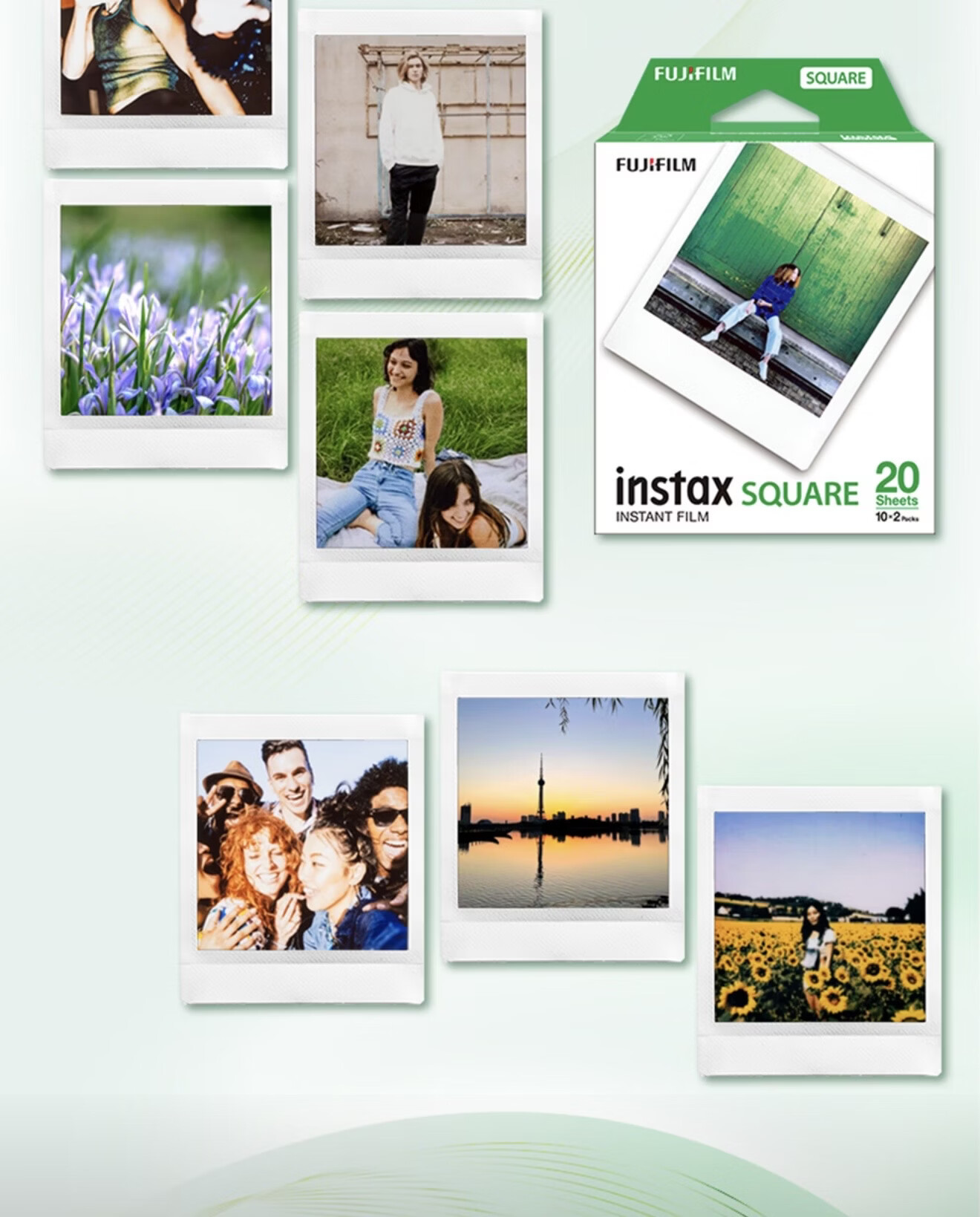 FUJIFILM Instax SQ Instant Film White Border 20 Sheets Overseas Version (Compatible with SQ1/6/40) 3