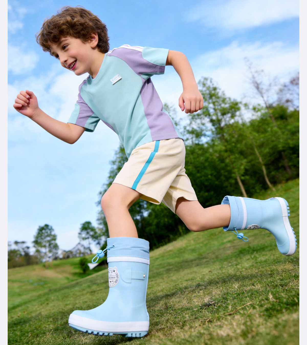 Sweet Baby Kids Rain Boots Boys 7-12 Years Old School Use JD Self-operated Non-slip Durable Rubber Rain Shoes 21