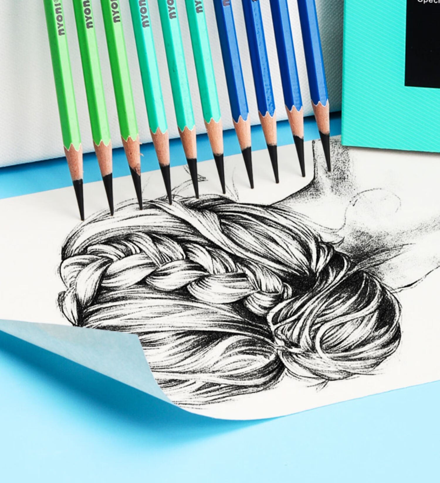 静御轩 nyoni尼奥尼炭笔2021全新款素描碳笔美术生专用艺考专业级画笔