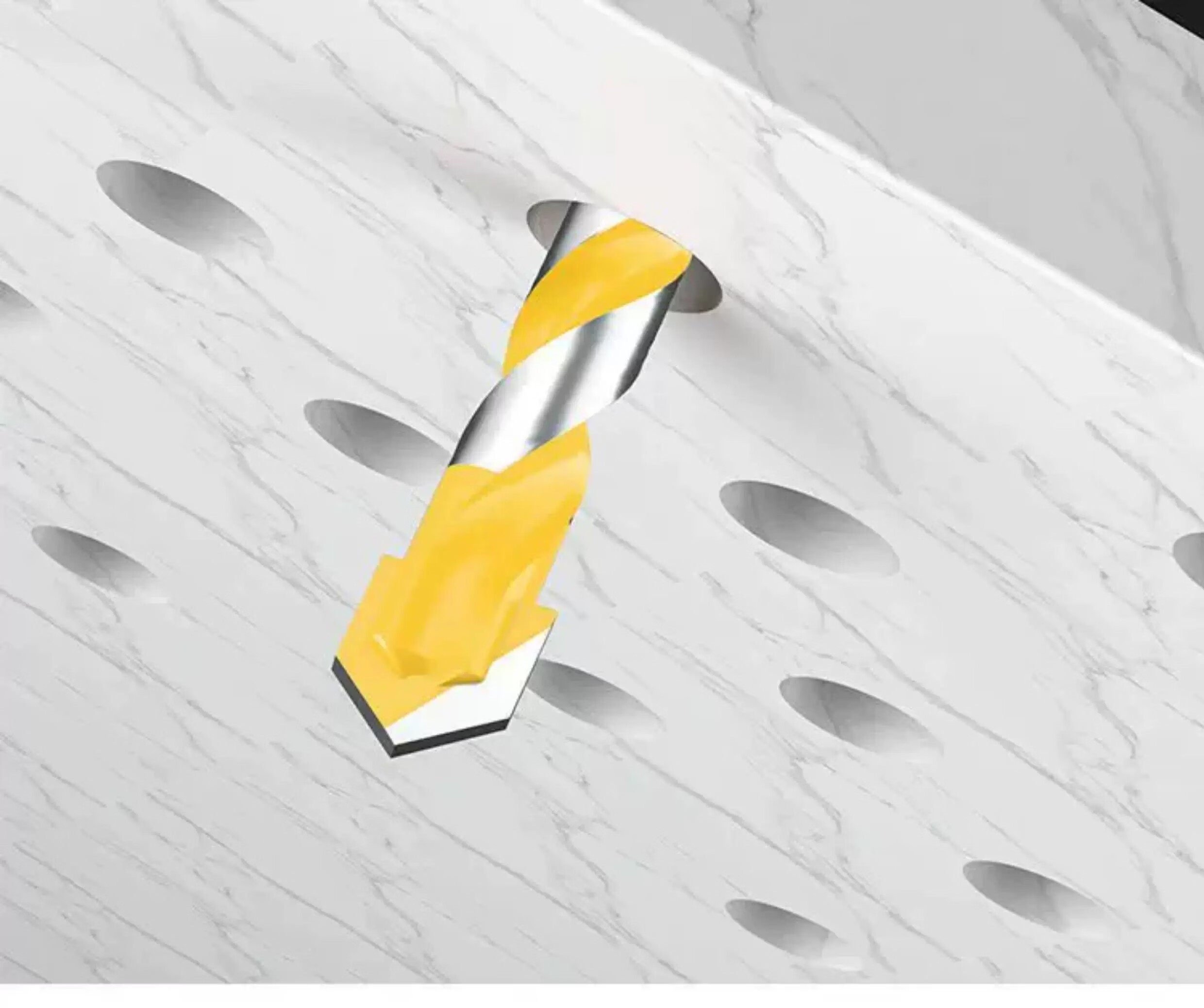Fang Da Wang Alloy Tungsten Steel King Drill High Hardness Quick Penetration Thickened Tile High-Speed Operation Smooth Chip Removal Higher Efficiency 10mm 2
