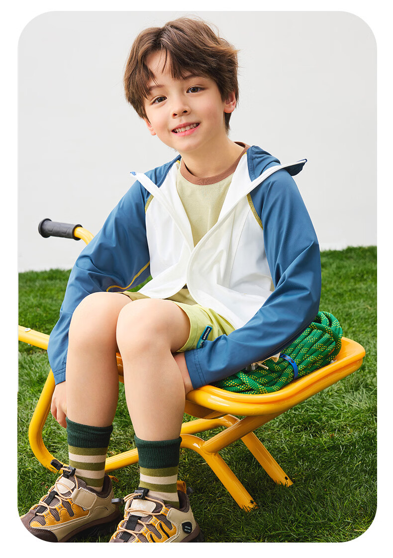 Babu Bean [Snow Skin Sunscreen] Children's Color-Block Sunscreen Jacket Summer Lightweight Breathable Boys and Girls White Purple 150 21