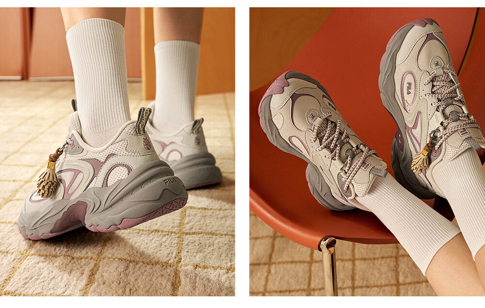 FILA Fila Sonta Shoes [Sun Qiantong Edition] Women's Dad Sneakers 2026 Autumn Casual Sports Shoes 42
