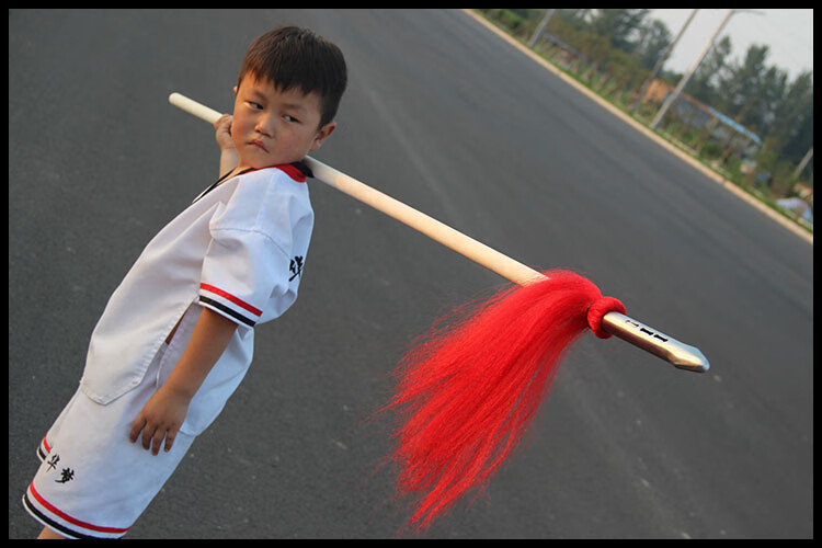 红缨枪标准竞赛武术表演训练不锈钢儿童安全枪头男女竞技比赛用枪