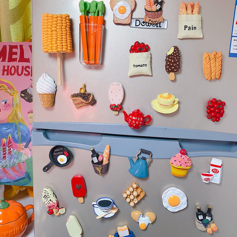 ins磁性可爱装饰吸铁石下午茶磁铁ce0041 冰箱贴 pizza披萨 中【图片