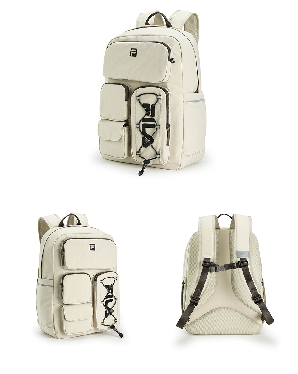 FILA Yi Yangqianxi Men's Multi-Pocket Gym Sports Daily Backpack Laptop School Bag 27