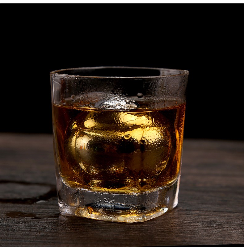 速冻冰块不锈钢冰块喝酒降温冰块粒冰块威士忌冰块1五星圆柱冰块4粒