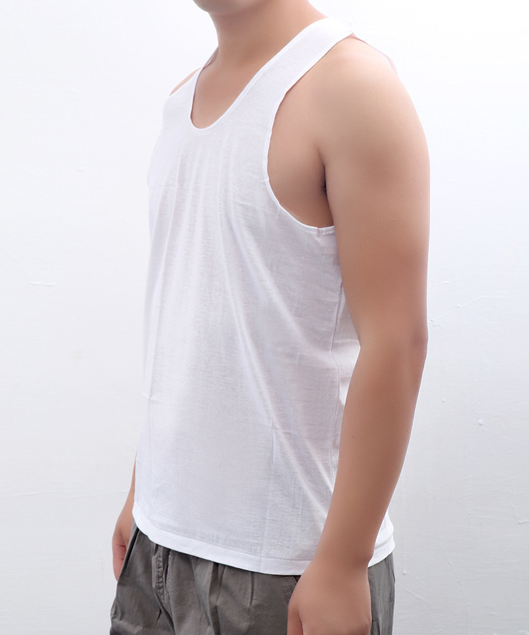 上海菊花牌纯棉短袖汗衫 老头汗衫背心 全棉纯白老头衫 60支纯棉短袖