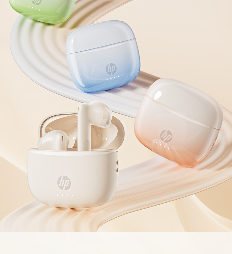 HP 2026 Latest True Wireless Bluetooth Earbuds Long Battery Life Semi-In-Ear Noise Cancelling Wireless Sports Running Music Gaming Compatible with Apple Huawei Xiaomi 22
