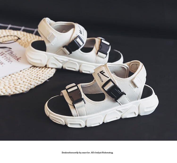 Warrior Men's Sandals 2026 Summer New Trendy Beach Shoes Water-Resistant Hiking Shoes Casual Couple's Sandals 9