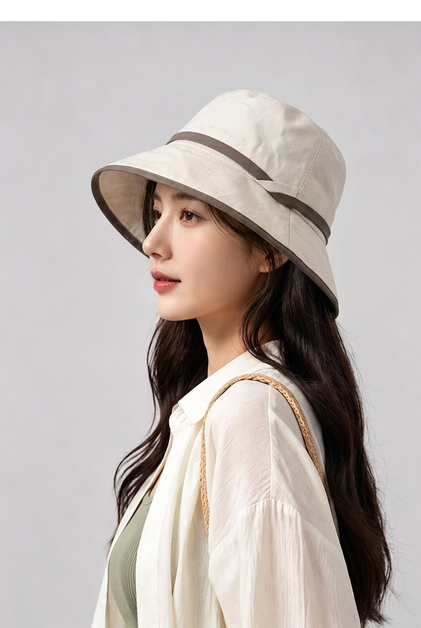 YUYULA Women's Sunscreen Hat Summer 2026 New Fisherman Hat UV Protection Sunshade Hat Large Brim High-Style Hat 6