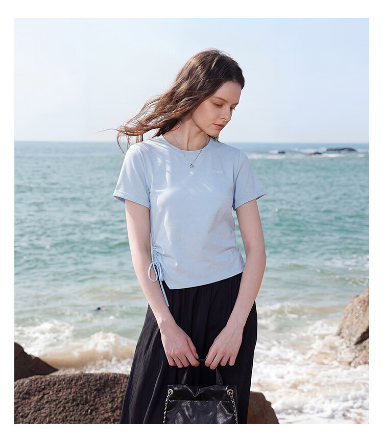 TonLion 2026 New Summer Women's Short Sleeve T-Shirt Unique Design Loose Fit Top Summer Outfit 3