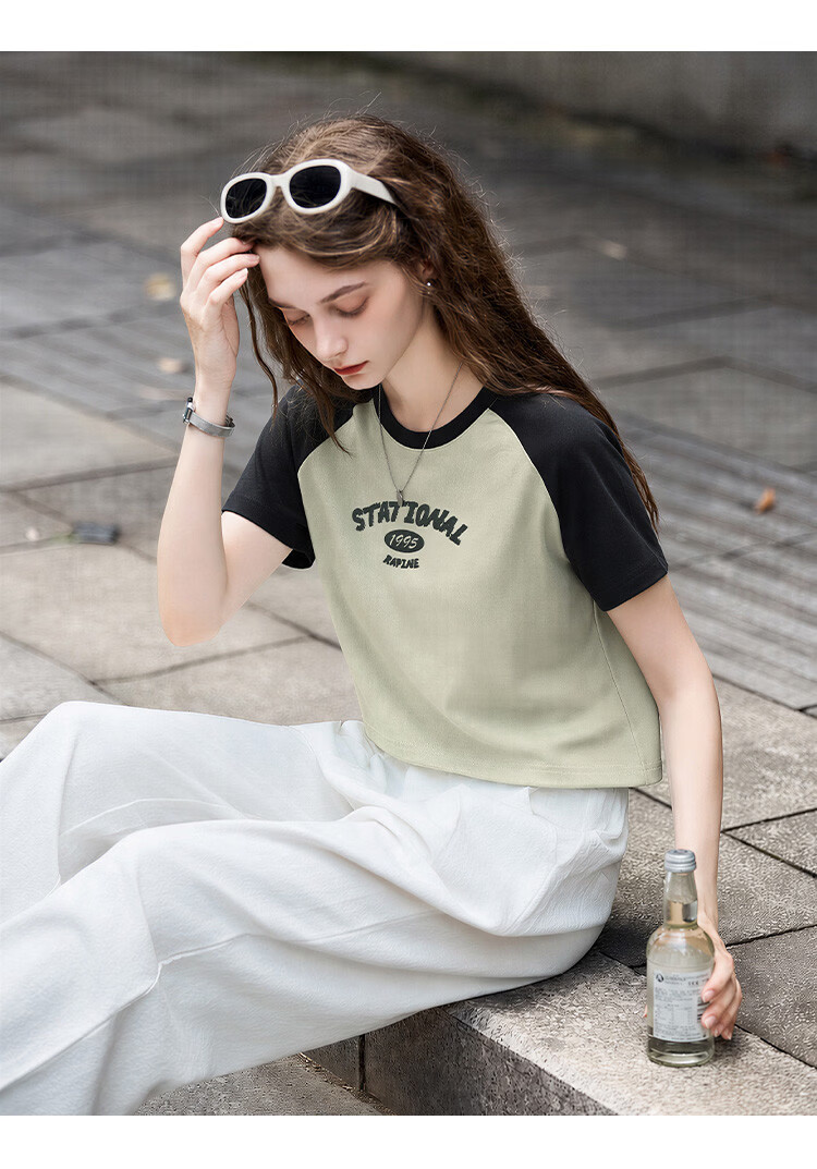 TonLion [Cool Touch] 2026 Summer Women's Short-Sleeve T-Shirt, Raglan Sleeve, Lyocell, Fashionable Versatile Women's T-Shirt, Trendy 6