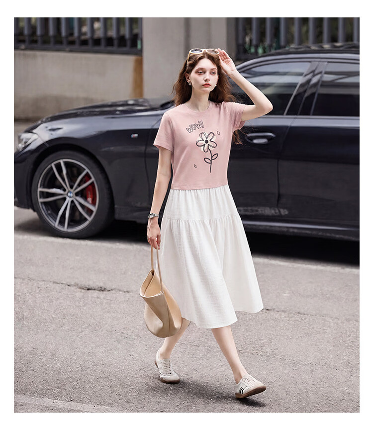 TonLion 2026 New Spring Summer Women's Dress Knitted Patchwork Early Spring Korean Style Fashionable Elegant 14