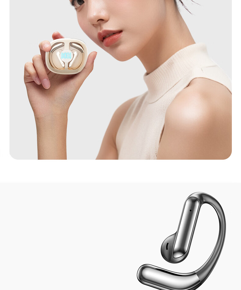 Zhongguo 2026 Latest C2 Smart AI Real-Time Translation Bluetooth Earbuds Bone Conduction Wireless Open-Ear Sports Running Noise-Cancelling Long Battery Life Men's 17