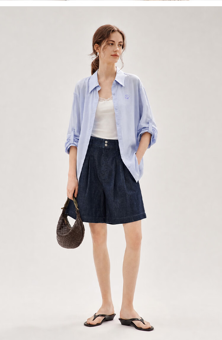 INMAN [Linen Tencel] Mint Short Sleeve Commuter Shirt 2026 Summer Top Glacier Pink - 18627629 M 26