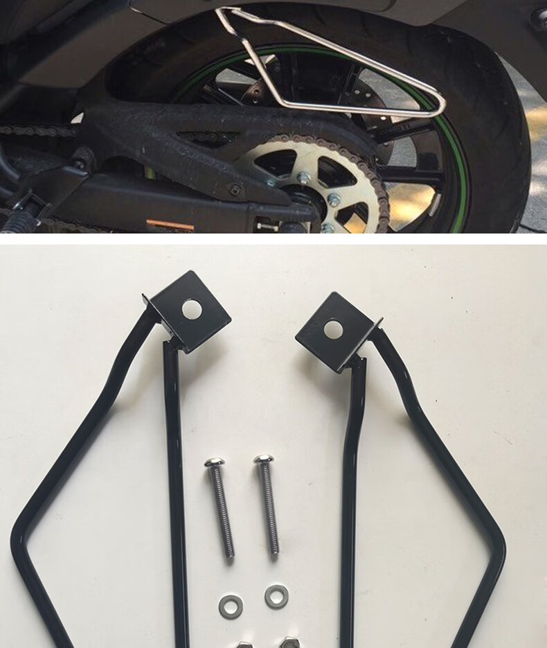 苍云500边包摩托车金吉拉300高金灰石防磨轮胎改装通用防护支架子