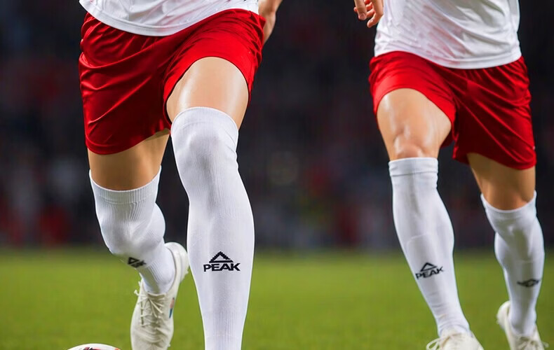 Peak Long Tube Football Socks Summer Thin Non-Slip Professional Soccer Match Kids 6-12 Years Sports Socks White XS 2