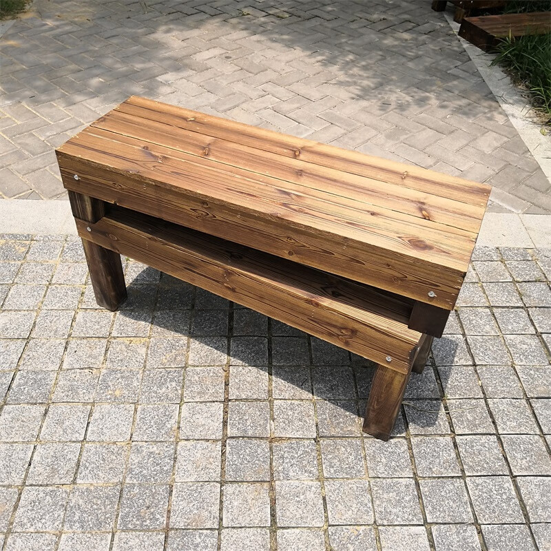 华柯楼 实木台阶踏板 防腐木脚踏庭院户外增高台定制登高二三步梯简约