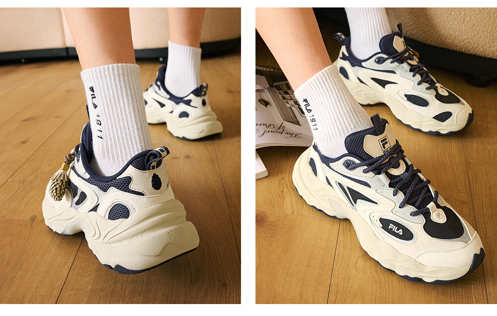 FILA PIGNA Pinecone Shoes [Yi Yangqianxi Edition] Men's Dad Sneakers 2026 Autumn Casual Sports Shoes 45