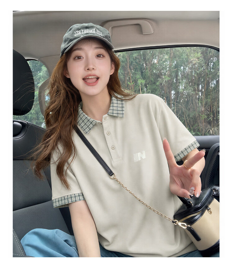 TonLion 2026 Summer New Couple Short Sleeve Polo Shirt Unisex American Casual College Style Top 9
