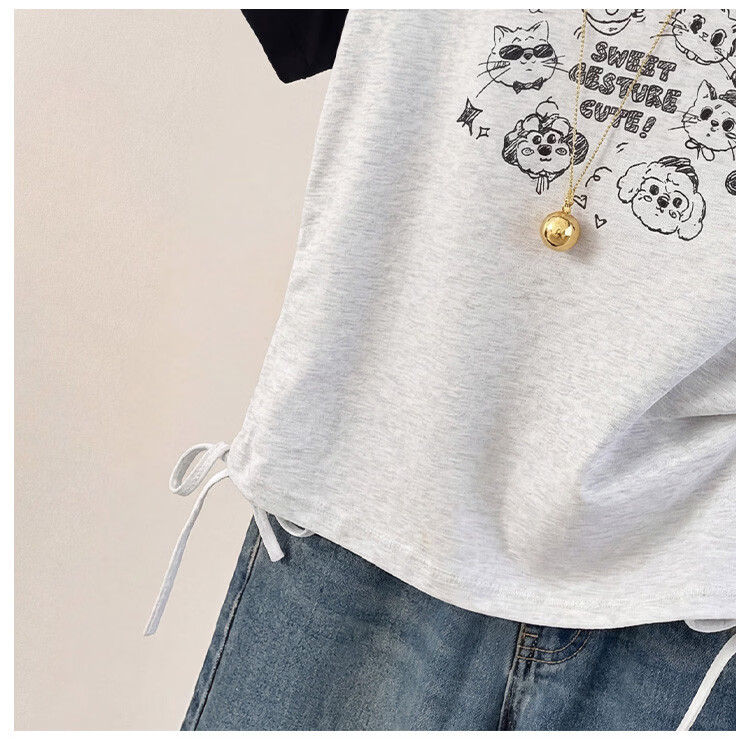 TonLion 2026 Summer New Women's Short Sleeve T-Shirt Loose Casual Beautiful Early Spring Top 6