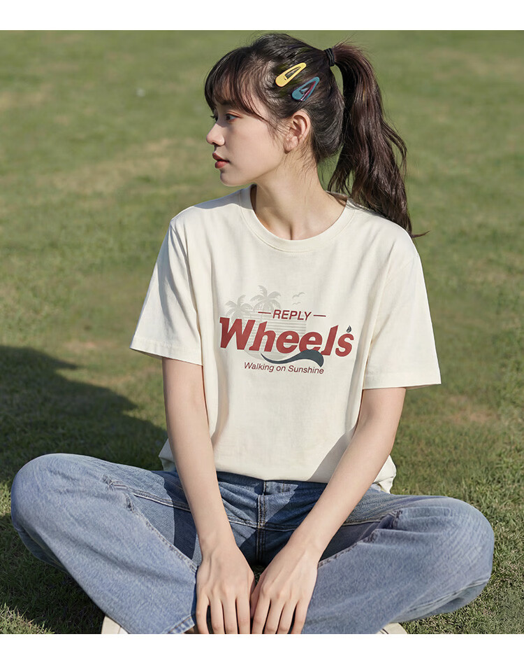 TonLion 2026 Summer New Women's Short Sleeve T-Shirt American Casual Vintage Loose Fit Unique Design Top 6